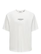 Onscurated Rlx Print Ss Tee Noos Tops T-Kortærmet Skjorte White ONLY & SONS