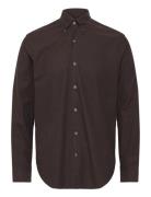 Reg Fit Bd Brushed Flannel Designers Shirts Casual Brown Oscar Jacobson