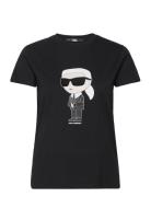 Ikonik 2.0 Karl T-Shirt Tops T-shirts & Tops Short-sleeved Black Karl Lagerfeld