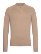 Bs Douglas Regular Fit Knitwear Tops Knitwear V-necks Beige Bruun & Stengade