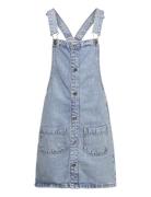 Short Denim Pinafore Dresses & Skirts Dresses Casual Dresses Sleeveless Casual Dresses Blue Mango