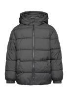 Hood Quilted Coat Foret Jakke Grey Mango