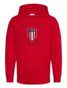 Print Sweat Hoodie Tops Sweatshirts & Hoodies Hoodies Red GANT