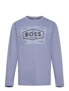 Long Sleeve T-Shirt Tops T-shirts Long-sleeved T-Skjorte Blue BOSS