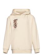 Nkmvugo Ls Nreg Sweat Wh Bru Tops Sweatshirts & Hoodies Hoodies Cream Name It