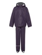 Pu Rain No Susp. Recycled Outerwear Rainwear Rainwear Sets Purple Mikk-line