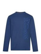 Long Sleeve T-Shirt Tops T-shirts Long-sleeved T-Skjorte Blue BOSS