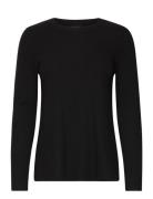 Olmhalle L/S O-Neck Slit Top Jrs Tops Knitwear Jumpers Black Only Maternity