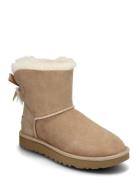 W Mini Bailey Bow Ii Shoes Boots Ankle Boots Ankle Boots Flat Heel Beige UGG