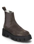 Cph137 Suede Teddy Off Black Shoes Chelsea Boots Brown Copenhagen Studios