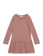 Dress L/S Modal Striped Dresses & Skirts Dresses Casual Dresses Long-sleeved Casual Dresses Red Petit Piao