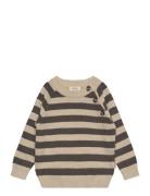 O-Neck Knit Light Sweater Tops Knitwear Pullovers Brown Petit Piao