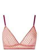 Mesh Triangle Bralette Lingerie Bras & Tops Soft Bras Bralette Burgundy Understatement Underwear