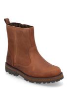 Courma Kid Mid Warm Lined Boot Medium Brown Vinterstøvler Pull On Brown Timberland