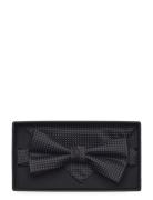 Polyester Bow Tie With Dots Butterfly Black Lindbergh Black