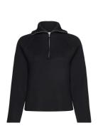 Objelly Re L/S Zip Knit Pullover Div Tops Knitwear Jumpers Black Object