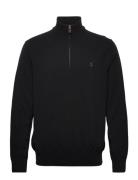 Wool Quarter-Zip Sweater Tops Knitwear Half Zip Jumpers Black Polo Ralph Lauren