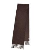 Solid Yuta Scarf Accessories Scarves Winter Scarves Brown Becksöndergaard