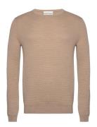 Bs Irving Regular Fit Knitwear Tops Knitwear Round Necks Beige Bruun & Stengade