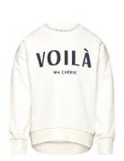 Printed Cotton Sweatshirt Tops Sweatshirts & Hoodies Sweatshirts White Mango