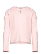 Long Sleeve Cotton T-Shirt Tops T-shirts Long-sleeved T-Skjorte Pink Mango