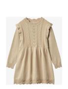 Filly Ls Dress Dresses & Skirts Dresses Casual Dresses Long-sleeved Casual Dresses Cream Fliink