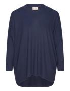 Wa-Sim Tops Knitwear Jumpers Navy Wasabiconcept