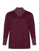 Wa-Stella Tops T-shirts & Tops Long-sleeved Burgundy Wasabiconcept