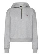 Oakport 1/4 Zip Hoodie W Tops Sweatshirts & Hoodies Hoodies Grey Dickies