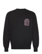 Sake And Roses Sweat-Black Tops Sweatshirts & Hoodies Sweatshirts Black Edwin