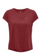 Onpaubree Life On Ss Bat Loose Tee Noos Sport T-shirts & Tops Short-sleeved Burgundy Only Play