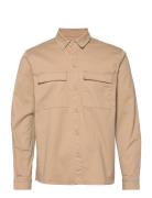 Utility Shirt Tops Shirts Casual Beige Revolution