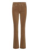 Stretch Corduroy Mid-Rise Straight Pant Bottoms Trousers Straight Leg Brown Lauren Ralph Lauren