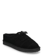 Home Slipper Suede Slippers Hjemmesko Black Les Deux