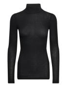 Angelabb Roll Neck Tops T-shirts & Tops Long-sleeved Black Bruuns Bazaar