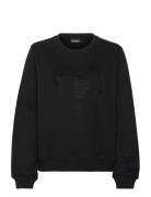 Sw Strass Tops Sweatshirts & Hoodies Sweatshirts Black Desigual