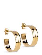 Sandra Wide Hoops Accessories Jewellery Earrings Hoops Gold Enamel Copenhagen