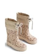 Rubber Boot Thermo Print Shoes Rubberboots High Rubberboots Beige Wheat