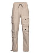 Essential Cargo Zip Up Details Bottoms Trousers Cargo Pants Beige SIXTH JUNE