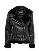 Onlagnete Faux Leather Biker Jkt Cs Otw Læderjakke Skindjakke Black ONLY