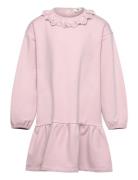 Dress Ls Sweat Dresses & Skirts Dresses Casual Dresses Long-sleeved Casual Dresses Pink En Fant