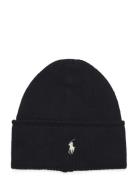 Cable-Knit Merino Wool Beanie Accessories Headwear Beanies Black Polo Ralph Lauren