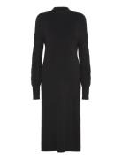 Vmmlim Ls Highneck Calf Dress Ga Knælang Kjole Black Vero Moda Maternity