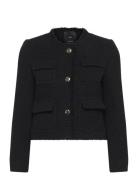 Tweed Jacket With Pockets Outerwear Jackets Light-summer Jacket Black Mango