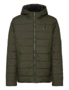 Ess Hooded Padded Jacket Sport Jackets & Coats Puffer & Padded Khaki Green PUMA