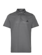 Adidas Train Essentials Training Polo Shirt Tops Polos Short-sleeved Grey Adidas Performance