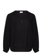 Wa-Sia Tops Blouses Long-sleeved Black Wasabiconcept