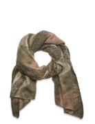 Pcpyron Checked Long Scarf Noos Bc Accessories Scarves Winter Scarves Khaki Green Pieces