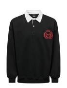 Onsdavid Rlx Rugby Polo 3105 Swt Tops Polos Long-sleeved Black ONLY & SONS