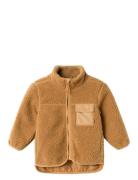 Nmmmall Teddy Jacket Outerwear Fleece Outerwear Fleece Jackets Brown Name It